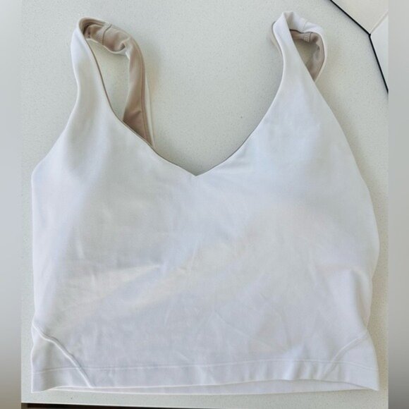 lululemon Align™ Tank Top size 6 Excellent Condition Padded Crop tank White - Picture 4 of 4